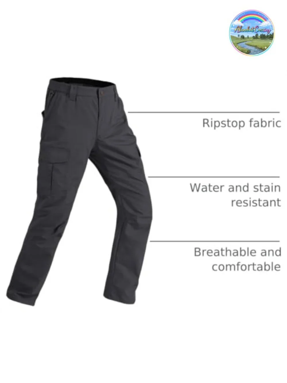 Men's Ripstop Waterproof Tactical Cargo Pants 7 Pockets Hiking Work